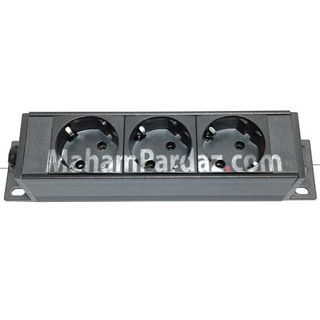 پاور ماژول 3 پورت بدون کلید ON/OFF| پاور ماژول رک 10 آمپر ارت دار