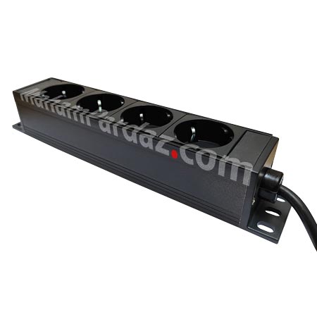 پاور ماژول 4 پورت بدون کلید ON/OFF| پاور ماژول رک 10 آمپر ارت دار