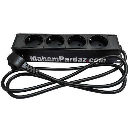 پاور ماژول 4 پورت بدون کلید ON/OFF| پاور ماژول رک 10 آمپر ارت دار