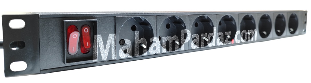 پاور ماژول 8 پورت آلومینیومی با کلید دو پل 16 آمپر | پاور ماژول رکمونت