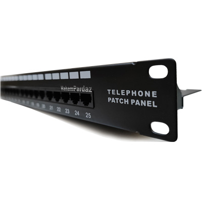 پچ پنل تلفنی 25 پورت AMP | ویس پنل 25 پورت امپ | قیمت خرید پچ پنل مخابراتی