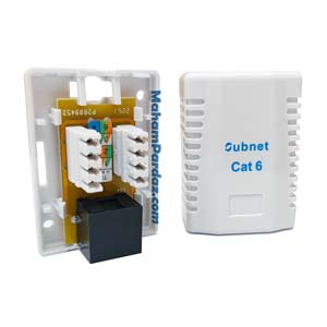 کیستون شبکه روکار cat6 تک پورت یو بی نت